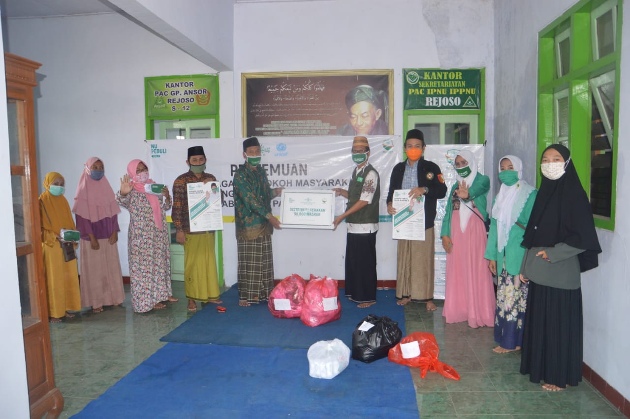Jaga Kualitas Ibadah Ramadhan & Cegah Covid-19, PCNU Kab. Pasuruan Bagi 13.363 Masker