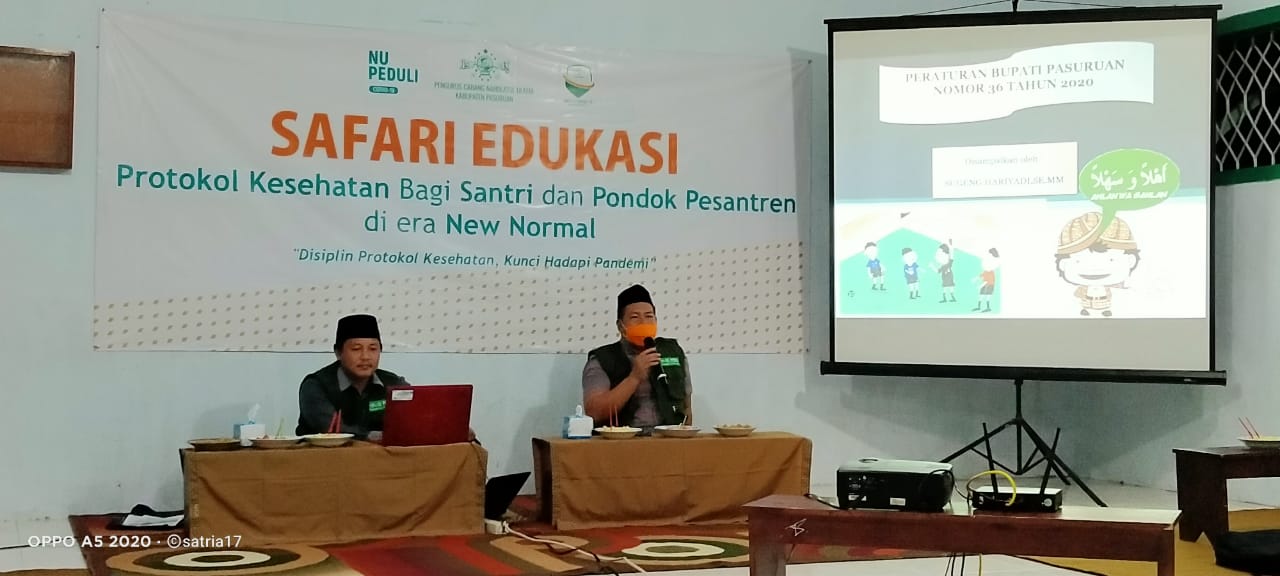 Menuju New Normal di Pesantren, Satgas COVID-19 NU Peduli Kabupaten Pasuruan Gelar Safari Edukasi