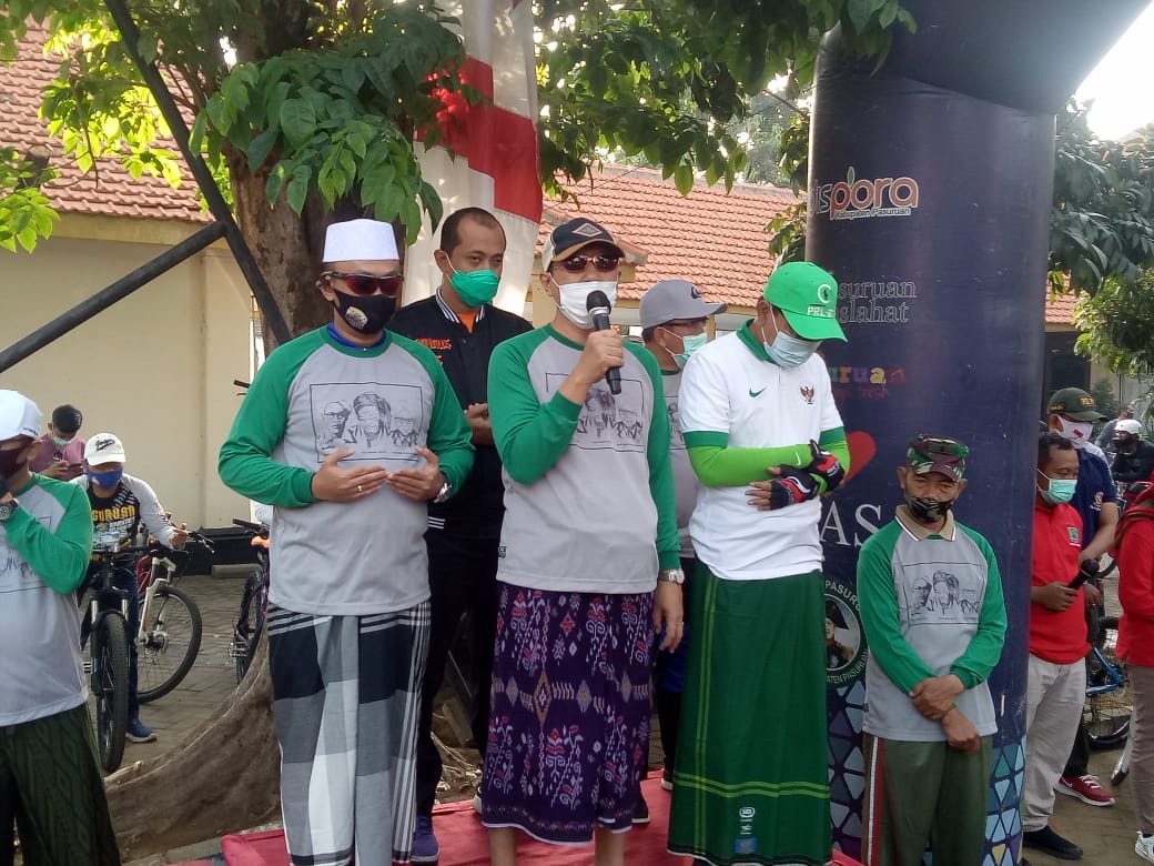 Perkuat Imun Dengan Bersepeda, Bupati dan PCNU Kab. Pasuruan Gelar Jagongan