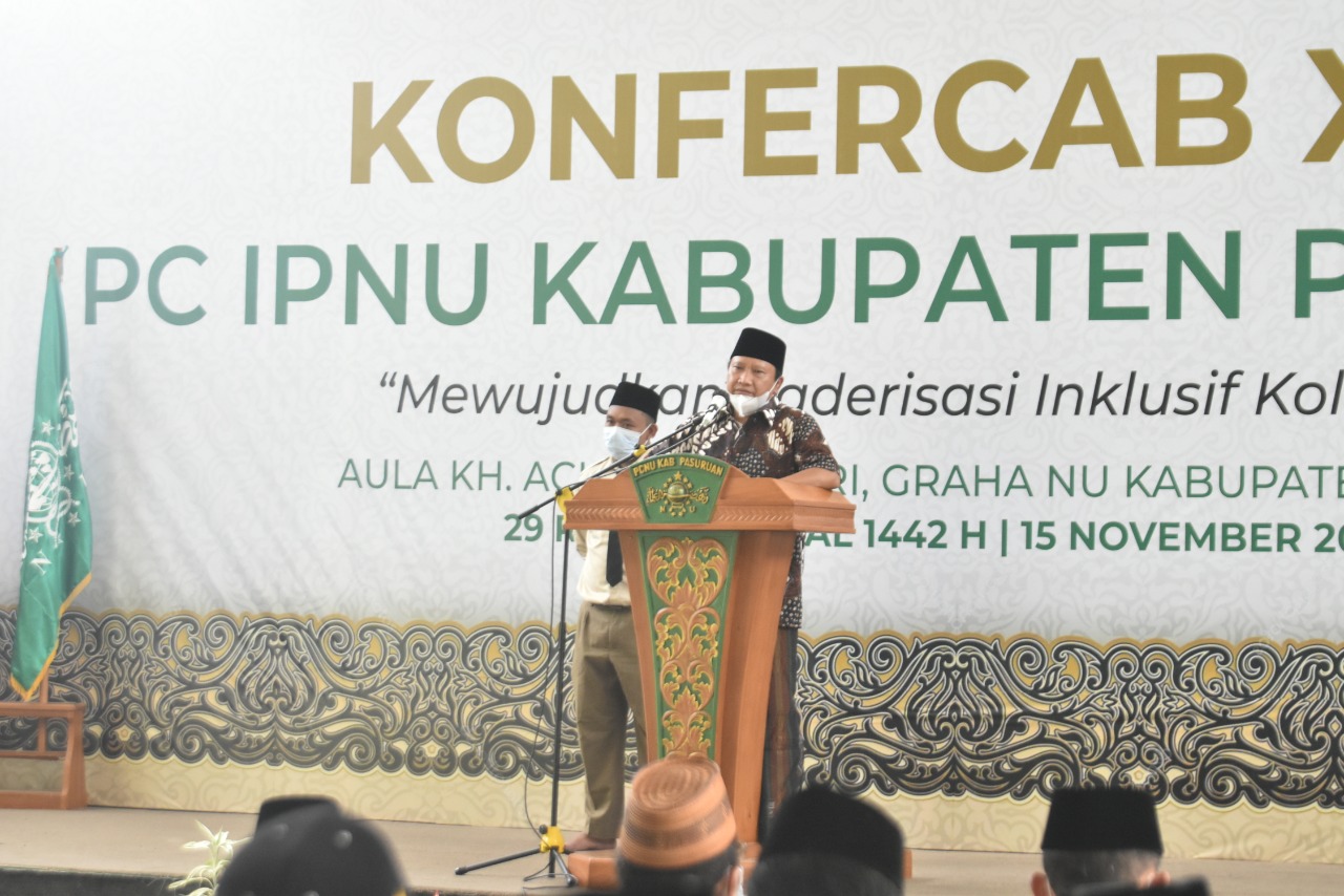 Konfercab IPNU Di Masa Pandemi, Bupati Pasuruan Himbau Kader Tetap Bersinergi dan Kreatif