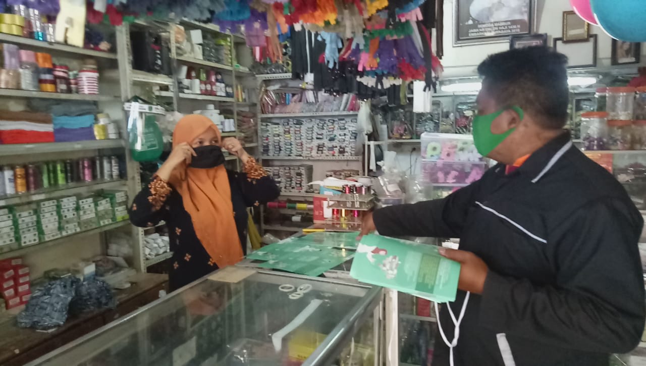 Kesadaran Masyarakat Menurun, Satgas NU Kab. Pasuruan Sosialisasi Prokes di Beberapa Pasar Tradisional