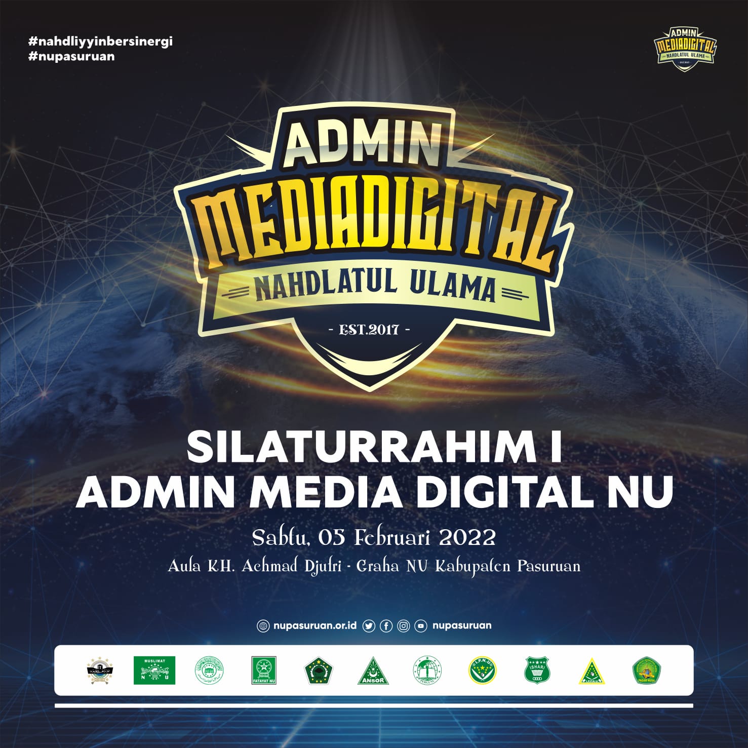 Starting Dakwah Digital, NU Pasuruan Gelar Silaturahmi I Admin Media Organisasi