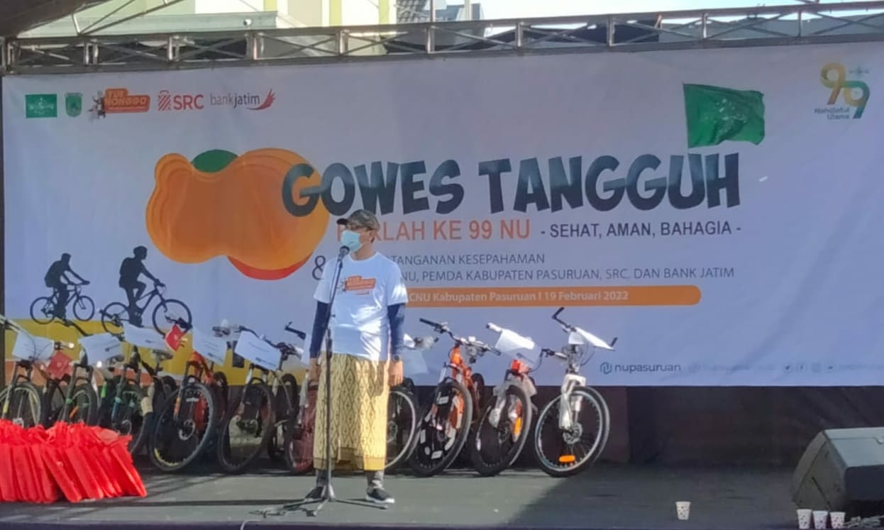 Peringati Harlah ke 99 NU Saat Pandemi, NU Pasuruan Gelar Gowes Tangguh