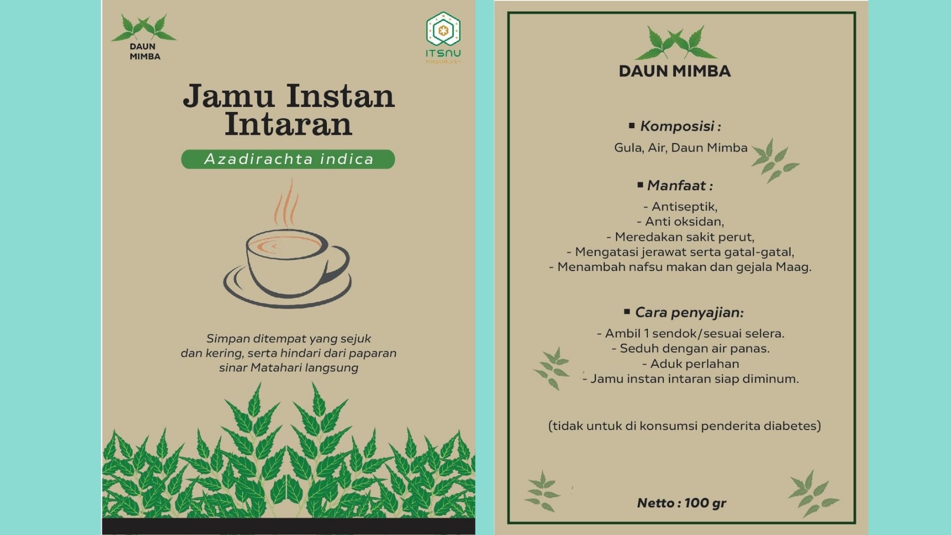 Kembangkan Produk Berbasis Potensi Desa, Mahasiswa ITSNU Pasuruan Buat Jamu Daun Mimba