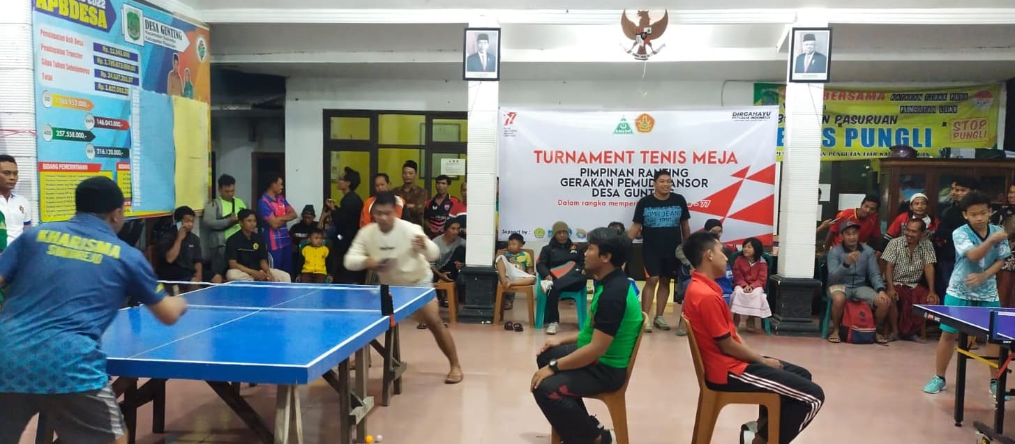 Agustusan, Ansor Gunting Sukses Gelar Turnamen Tenis Meja
