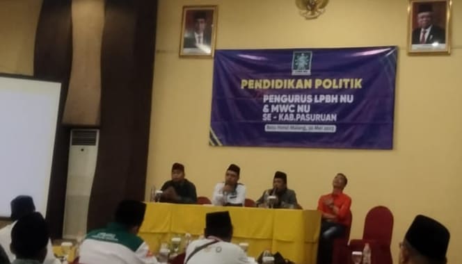 Minim Pendamping Hukum, LPBHNU Pasuruan Gelar Sekolah Politik untuk MWCNU