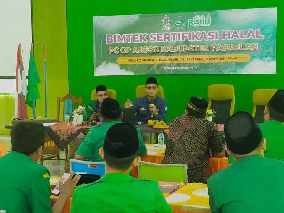 Dampingi Sertifikasi Halal, Klinik Bisnis Ansor Pasuruan Gelar Bimtek