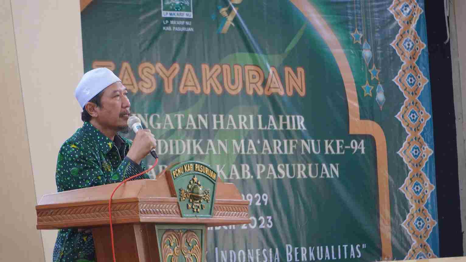Harlah ke-94, Ketua NU Pasuruan Minta Maarif Cetak Generasi Yang Membanggakan Rasulullah