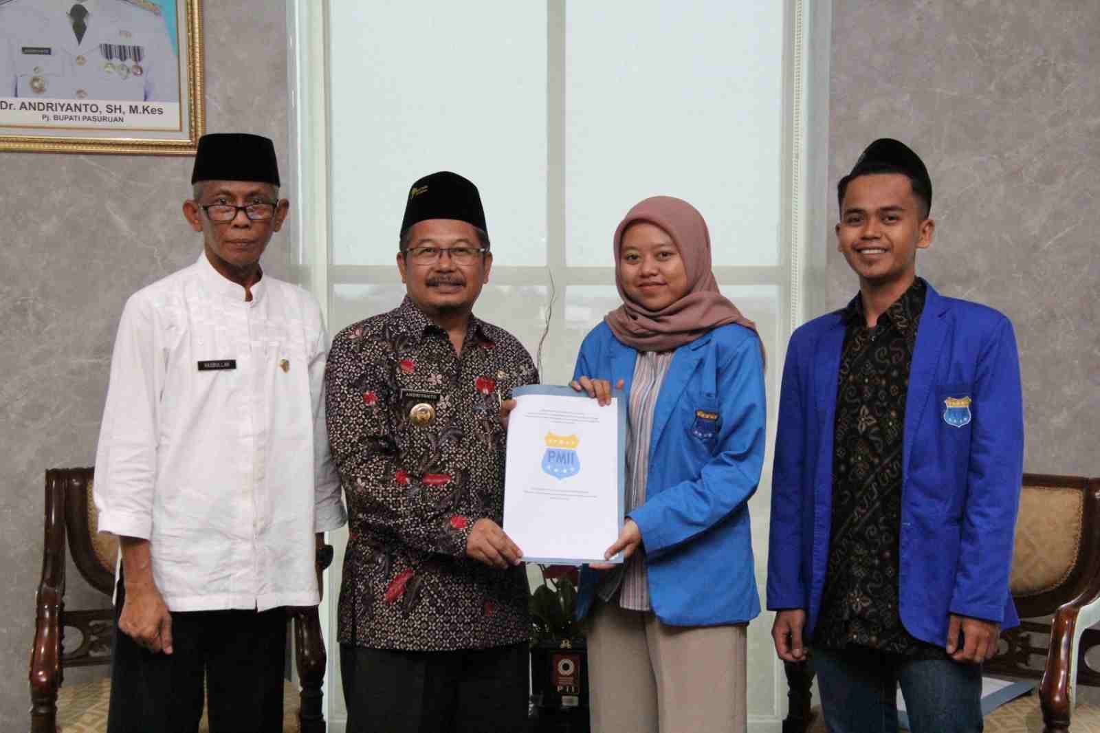 Kawal Pencegahan & Penanganan Kekerasan di Sekolah, PMII Pasuruan Bertemu PJ Bupati