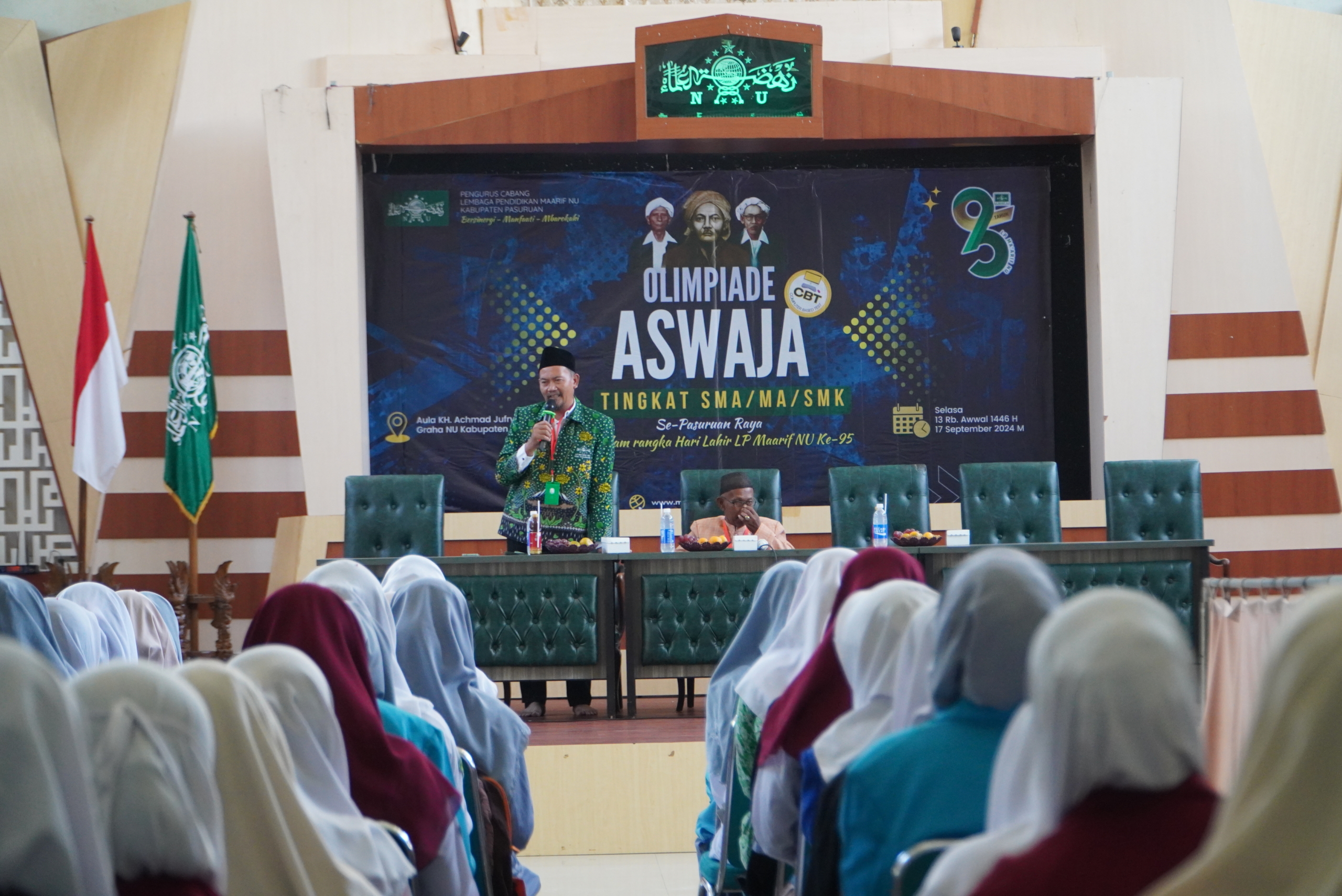 Harlah ke 95, LP Ma’arif NU Pasuruan Gelar Olimpiade Aswaja Berbasis Chat GBT
