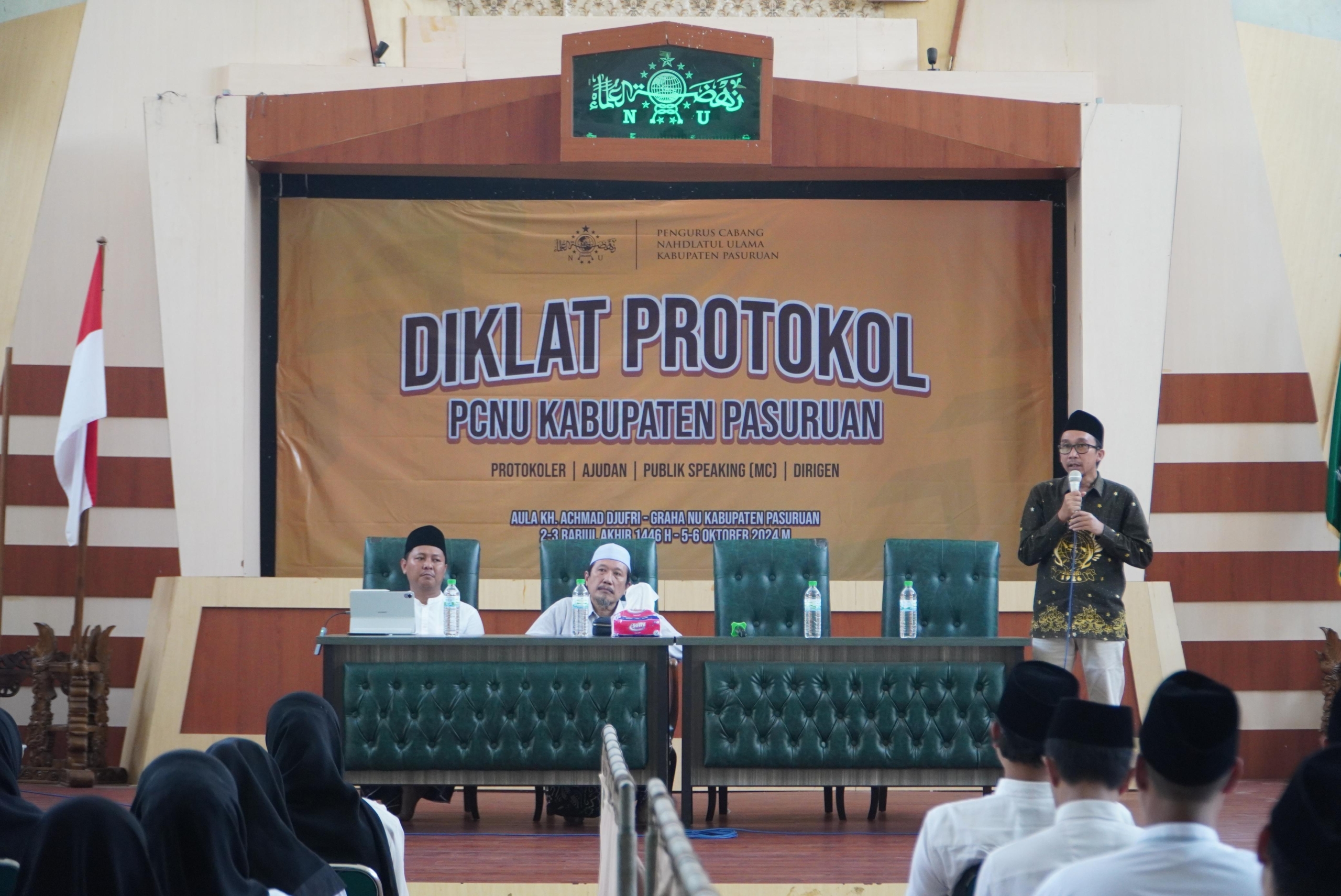 Tingkatkan Kapasitas, PCNU Pasuruan Gelar Diklat Protokol