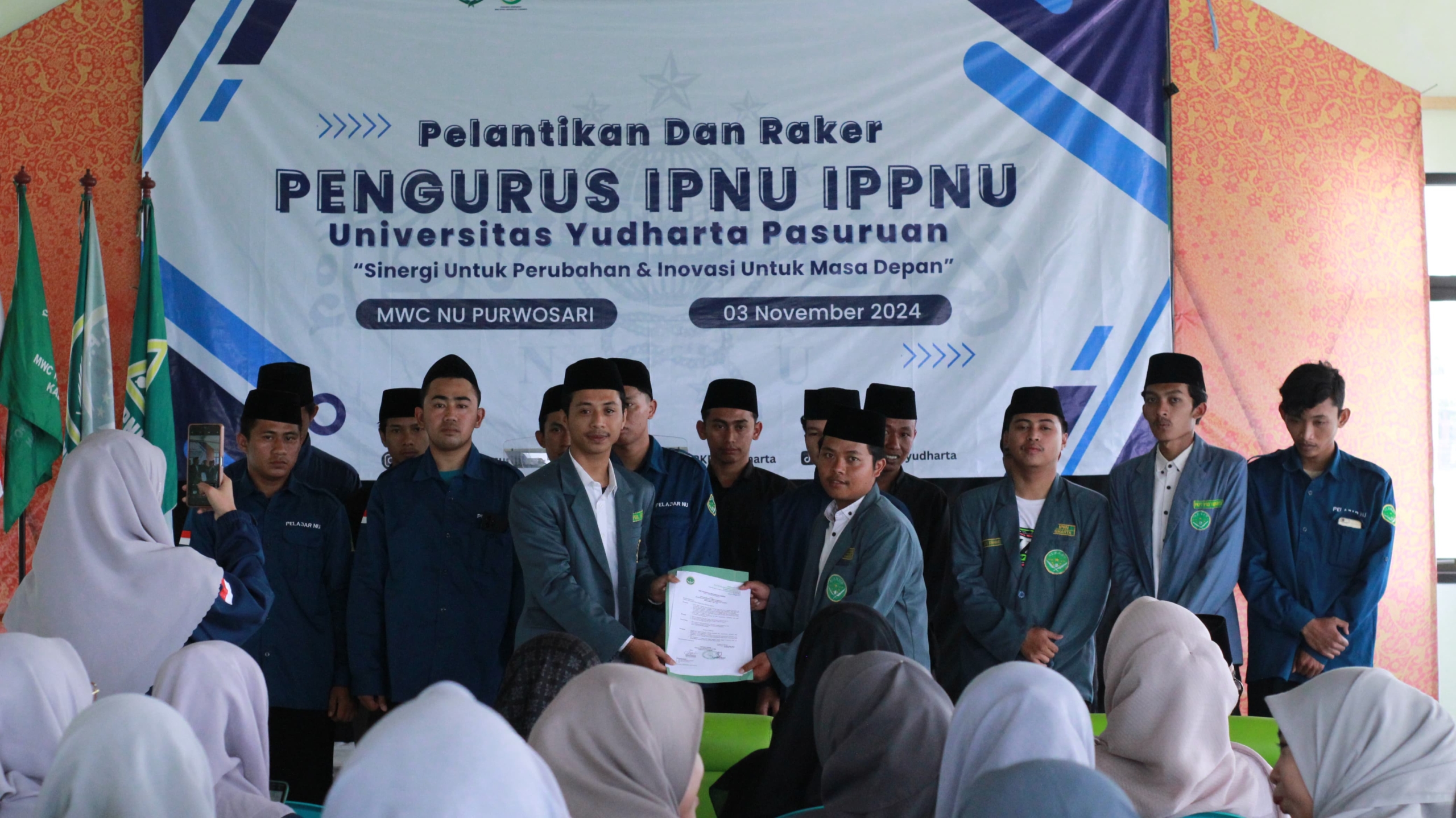 Gelar Pelantikan, PK IPNU IPPNU Universitas Yudharta Tekankan Kerjasama dan Kolaborasi