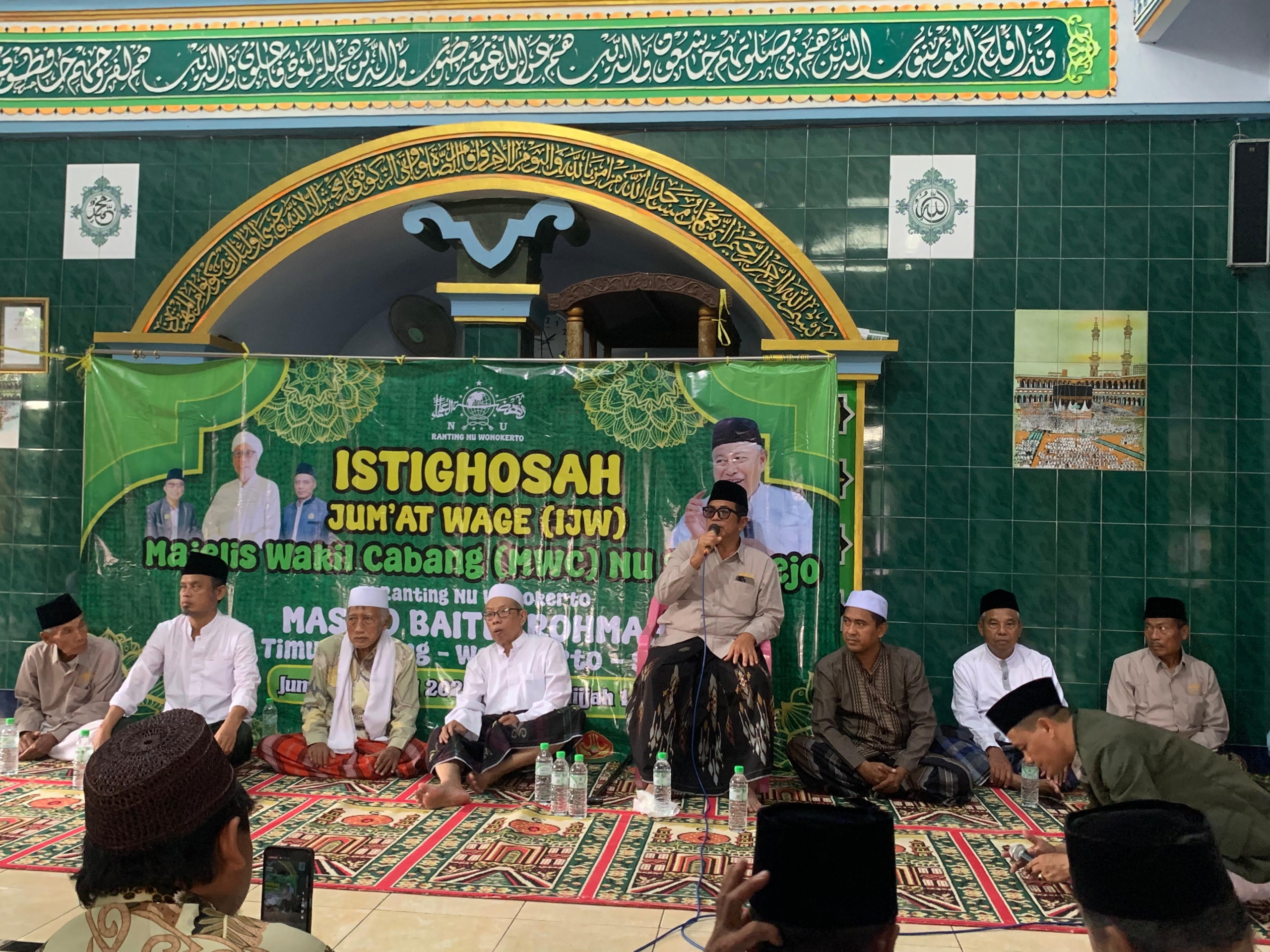 MWCNU Sukorejo Sosialisasikan Tertib Administrasi dalam Istighotsah Jum’at Wage